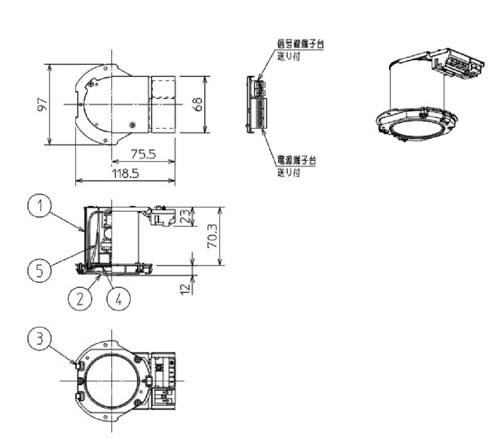 LEDダウンライト(MCシリーズ) ライトユニット 白色 EL-DU101WM AHN