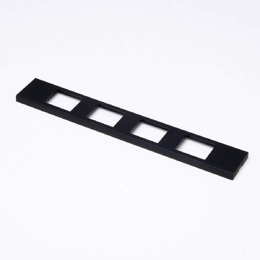 樹脂製コンセントプレート 4口 ブラック 取付枠DMF4-B必要 DMF4-EP-BL