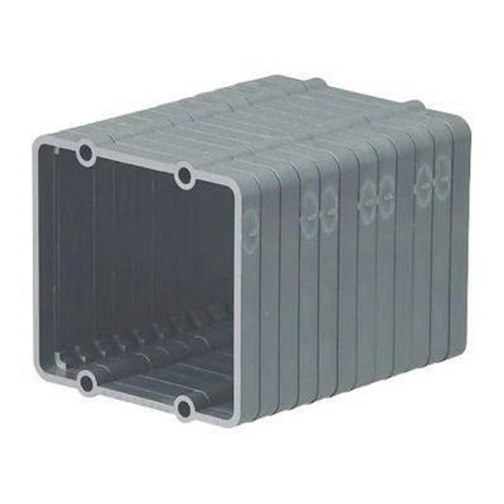 樹脂製ボックス 塗代継枠SW2個用(10mm塩ビ)12枚入り NST210S-12