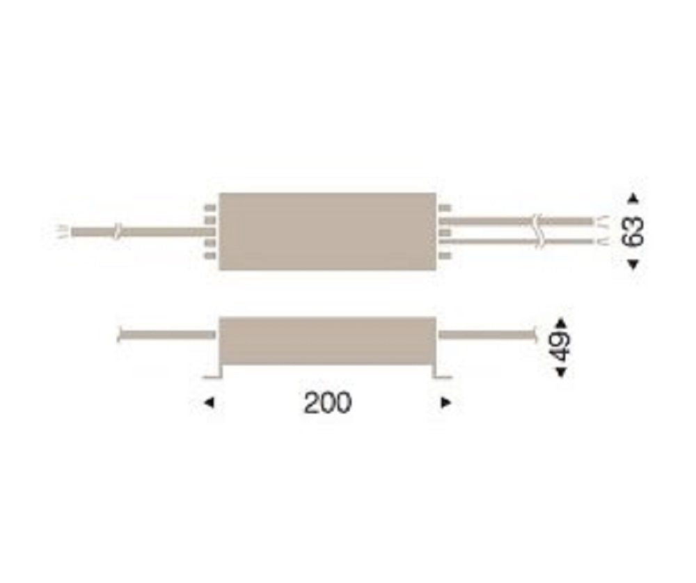 LED棚下ライン照明 リニア08専用 別置電源ユニット PWM信号制御タイプ RX406NB