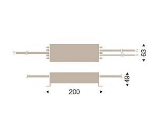 LED棚下ライン照明 リニア08専用 別置電源ユニット PWM信号制御タイプ RX406NB