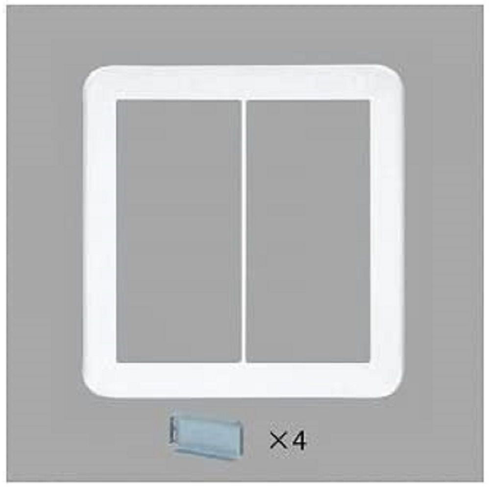 ラウンド用簡易耐火用スイッチプレート シングル+シングルスイッチ用 ホワイト 10個入 WTC7322W-10