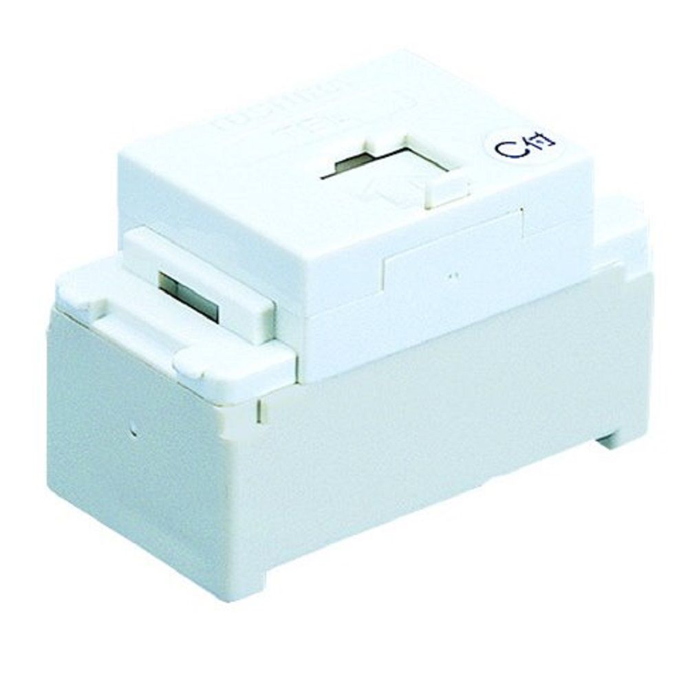 Ｅ’ｓ配線器具 モジュラーコンセント ６極２心 コンデンサ付 ニューホワイト色 NDG8003(WW)