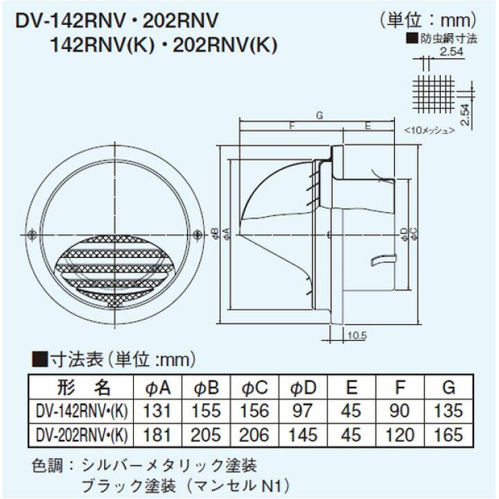 システム部材 パイプフード DV-142RNV