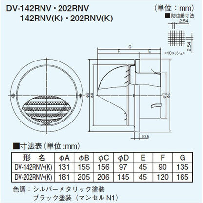 システム部材 パイプフード DV-142RNV