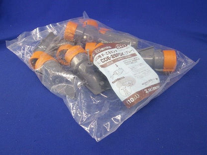 F・ころエンド(Gタイプ・スクリュー釘付)CD単層波付管28用 グレー(10個入り) CDE-28FGK-10