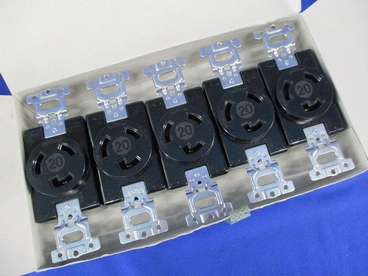 引掛埋込コンセント(5個入)(黒) WF2520