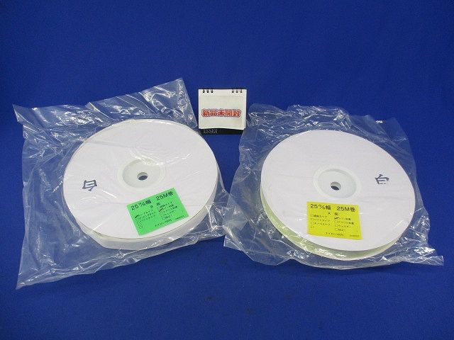 ジャック ボアテープ 糊付タイプ 25mm幅 RBL(メス) 白 25m 25m/m