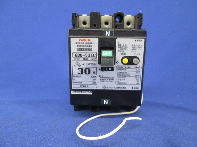 漏電遮断器3P3E30A(ビス無) GBU-53EC