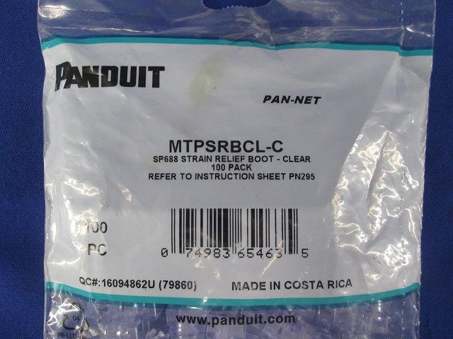 Cat6モジュラープラグ用ブーツ 100個入 MTPSRCL-C-100