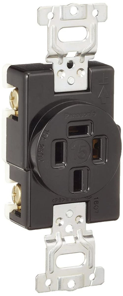 接地3P15A 埋込コンセント(ブラック)5個入 WF1415BK-05