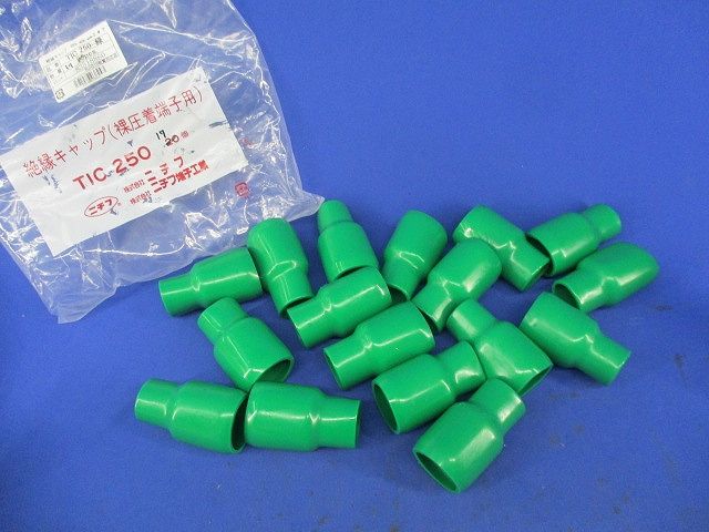 絶縁キャップ(17個入)(緑) TIC250