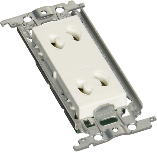 埋込抜け止めダブルコンセント ホワイト 5個セット WTF10623WK-05