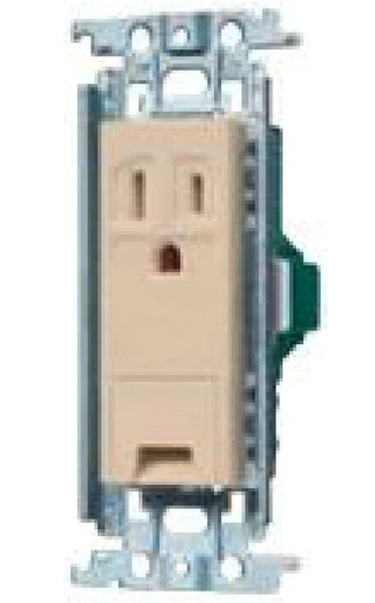 埋込アースターミナル付接地コンセント 金属枠付 ベージュ 5個入 WTF11313FK-05