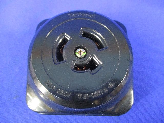 引掛露出コンセント3P20A(5個入)(ブラック)汚れ有 WK2320K