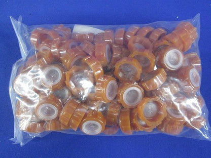 薄鋼電線管用(フタ付)ポリカブッシング(絶縁ブッシング)薄鋼19用 100個入 ZVF-19-100