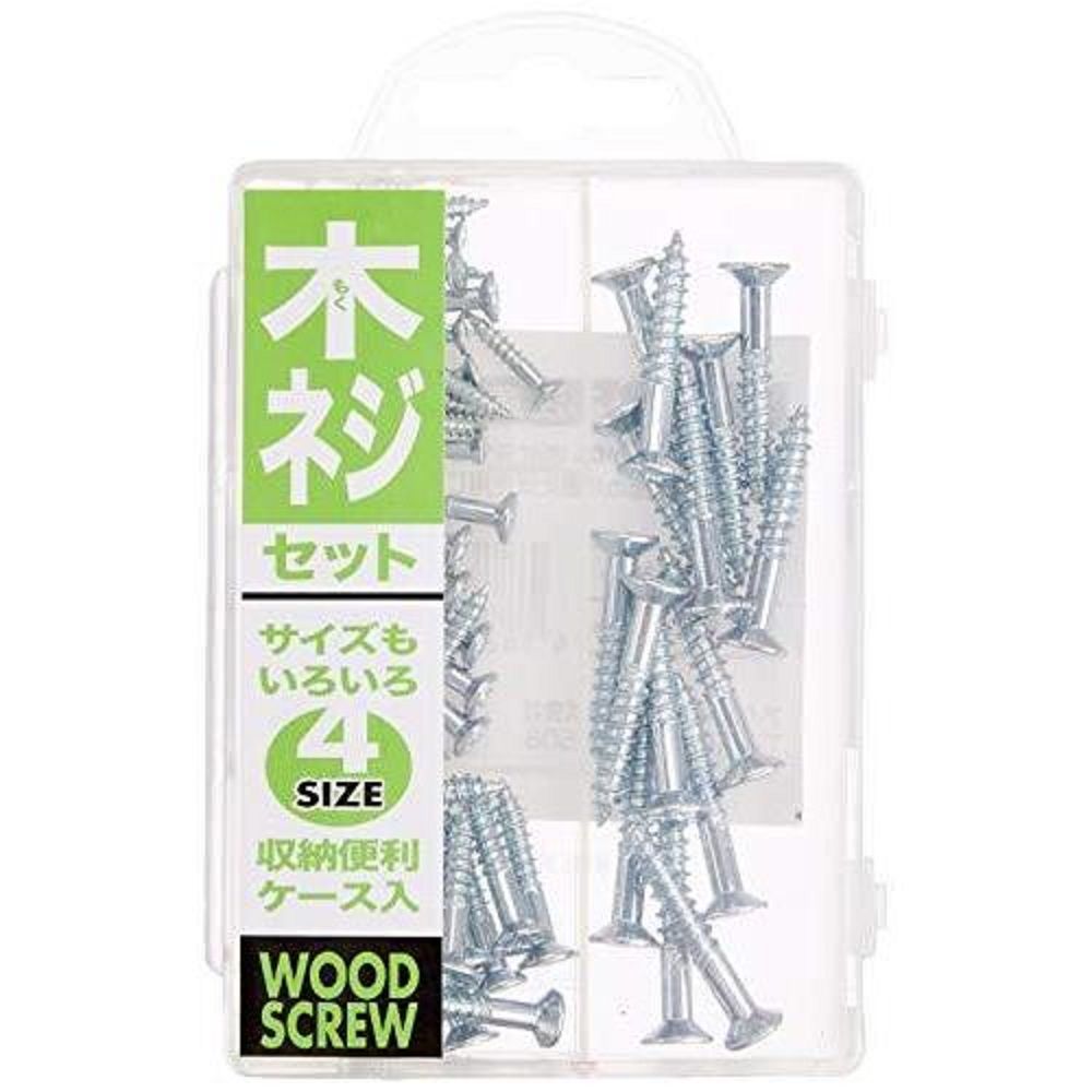 木ネジセット 4サイズ 12個入 4サイズ-12