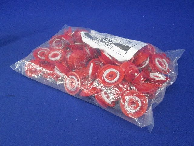 UFOインサート 赤 ビニールタイ付き 50個入 JCS1-RV-50