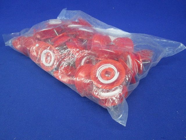 UFOインサート 赤 ビニールタイ付き 50個入 JCS1-RV-50