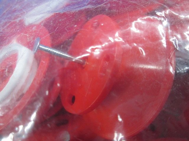 UFOインサート 赤 ビニールタイ付き 50個入 JCS1-RV-50