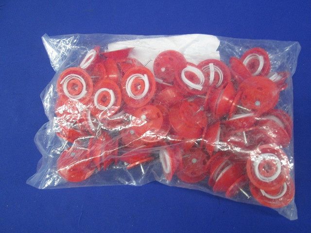 UFOインサート 赤 ビニールタイ付き 50個入 JCS1-RV-50
