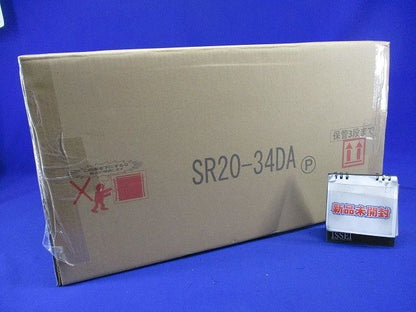 ステンレス屋外用熱対策制御盤キャビネット 遮光板付 片扉 鉄製基板付 横380×縦447×深240 SR20-34DA