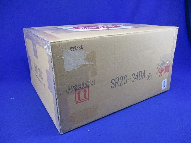 ステンレス屋外用熱対策制御盤キャビネット 遮光板付 片扉 鉄製基板付 横380×縦447×深240 SR20-34DA