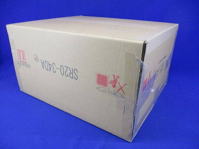 ステンレス屋外用熱対策制御盤キャビネット 遮光板付 片扉 鉄製基板付 横380×縦447×深240 SR20-34DA