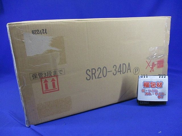 ステンレス屋外用熱対策制御盤キャビネット 遮光板付 片扉 鉄製基板付 横380×縦447×深240 SR20-34DA