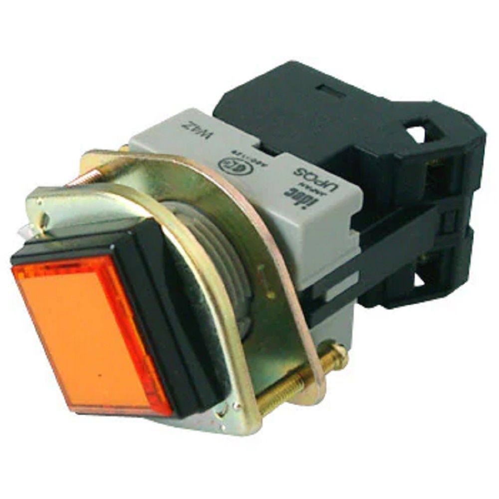 正角形コントロールスイッチ コントロールユニット φ25 TWSシリーズ アンバー色 UPQS4B26DNA