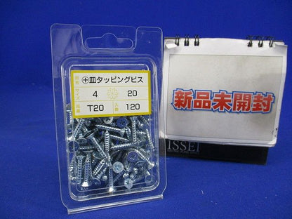 皿タッピングビス A型タッピングネジ ユニクロメッキ付 4×20 120本入 T20-120