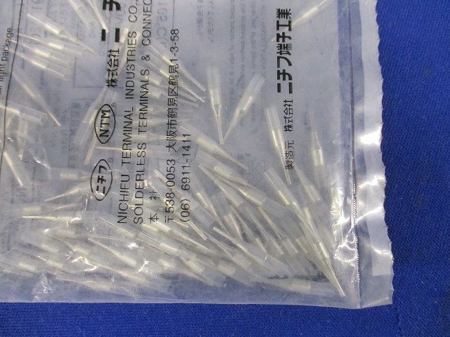 絶縁被覆付圧着端子 TC形 透明 100個入 TGNTC-0.75-6T-100