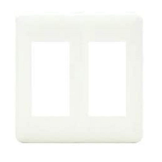 WJEシリーズ コンセントプレート 2連用 6コ用(3コ+3コ) ピュアホワイト 10個入り WJE-33PW-10