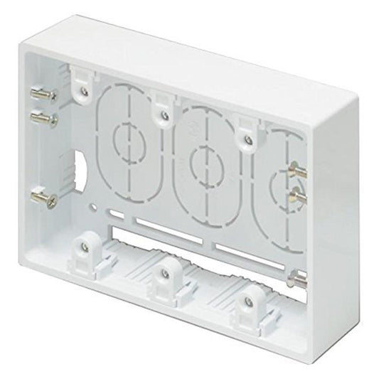 ニューエフモール用露出ボックス 3個用 浅型  ホワイト SFBA32