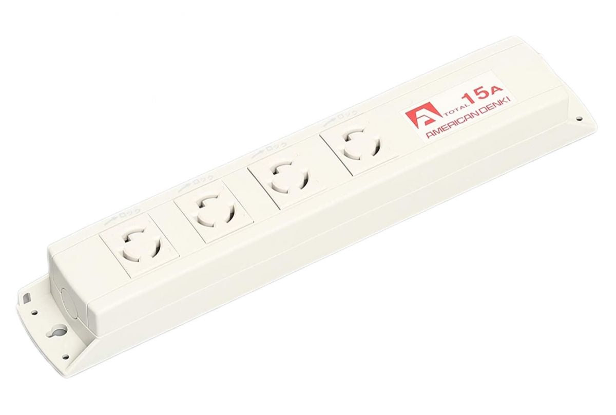 マルチユースOAタップ 引掛形4ヶ口 コードナシ 白色 KU1000