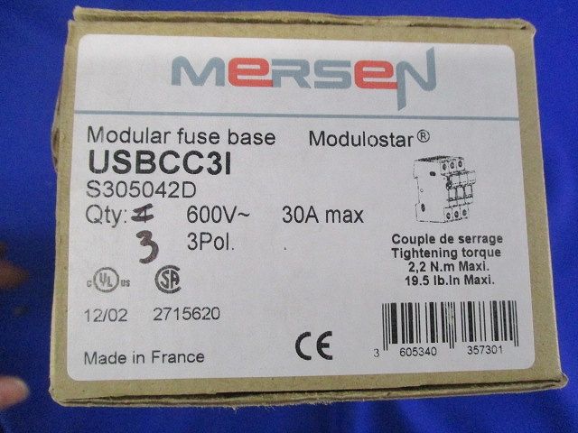 モジュラーヒューズベース(3個入) USBCC31