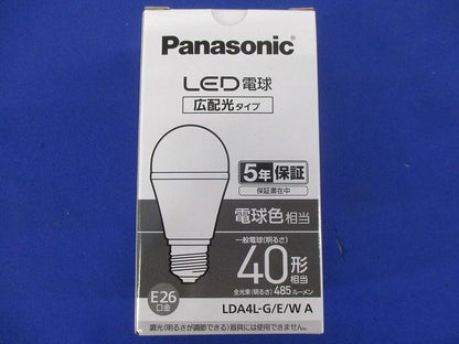 LED電球 広配光タイプ (485lm,電球色)簡易包装 LDA4L-G/E/WA