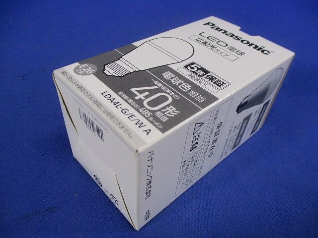 LED電球 広配光タイプ (485lm,電球色)簡易包装 LDA4L-G/E/WA