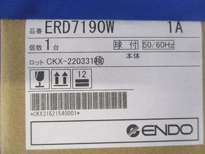 ＬＥＤベースダウンライト 電球色 ランプ付 電源ユニット別売 ERD7190W