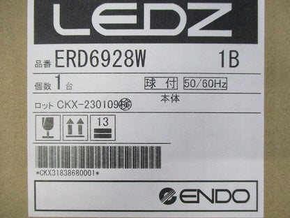 ベースダウンライト 白 鏡面マットコーン C100/C150 超広角配光 温白色 電源別売 ERD6928W