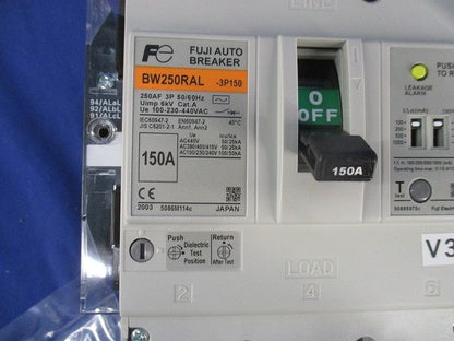 富士オートブレーカ 漏電警報付3P150A BW250RAL-3P150