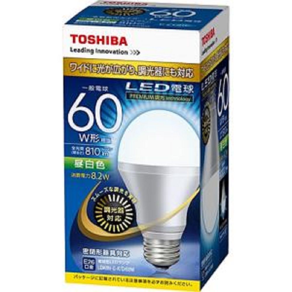 LED電球 昼白色 調光器対応 LDA8N-G-K/D/60W