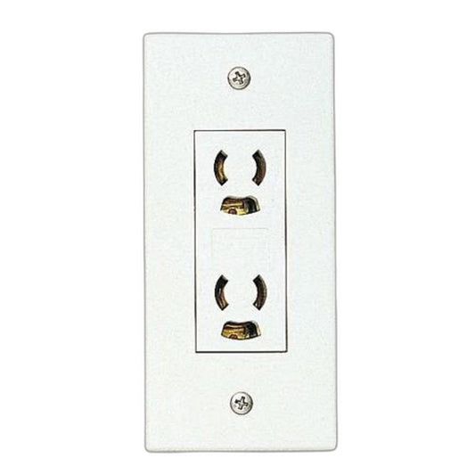 エムケーダクト 付属品 ダクトコンセント ミルキーホワイト 2号/2個用抜止め接地 DCA233