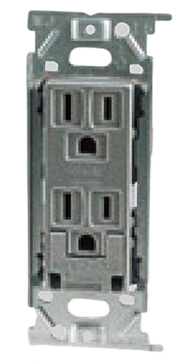 埋込アースターミナル付接地ダブルコンセント ソリッドグレー JEC-BN-55GE-SG