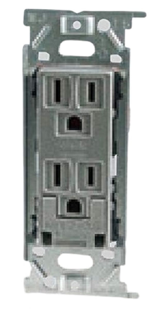 埋込アースターミナル付接地ダブルコンセント ソリッドグレー JEC-BN-55GE-SG