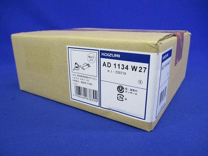 グレアレスダウンライト 中角 マットファインホワイト 電源内蔵(別置) 調光器別売 電球色 AD1134W27