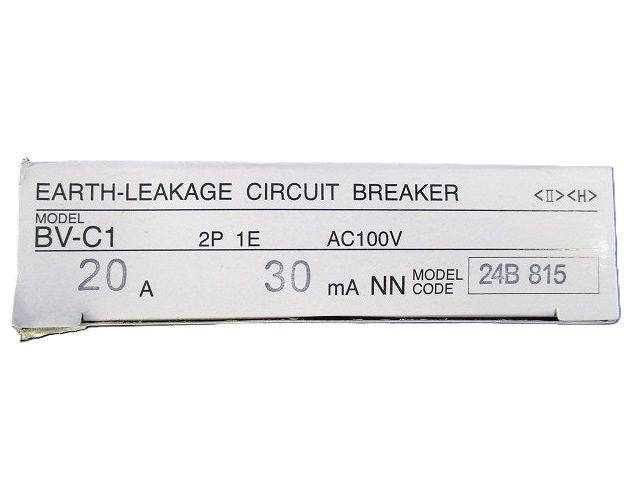 漏電遮断器 分電盤用 分岐回路用 2P1E 警報スイッチ BV-C12P1EAC100V20A30mANNAL