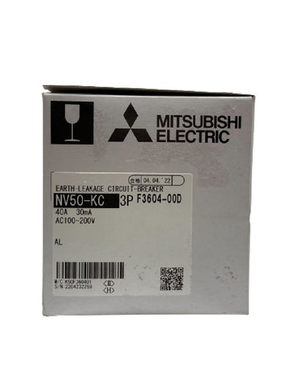 漏電ブレーカー AC100-200V  F3604-00D NV50-KC-3P-40A-30mA AL