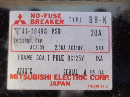 ブレーカーセット20A(混在4個入)(キズ･汚れ有) BH-K他