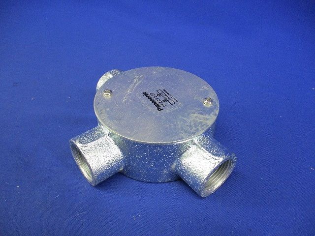 電線管付属品 ＶＢ 丸型露出ボックス 3方出 呼び G22 DFZ2722P